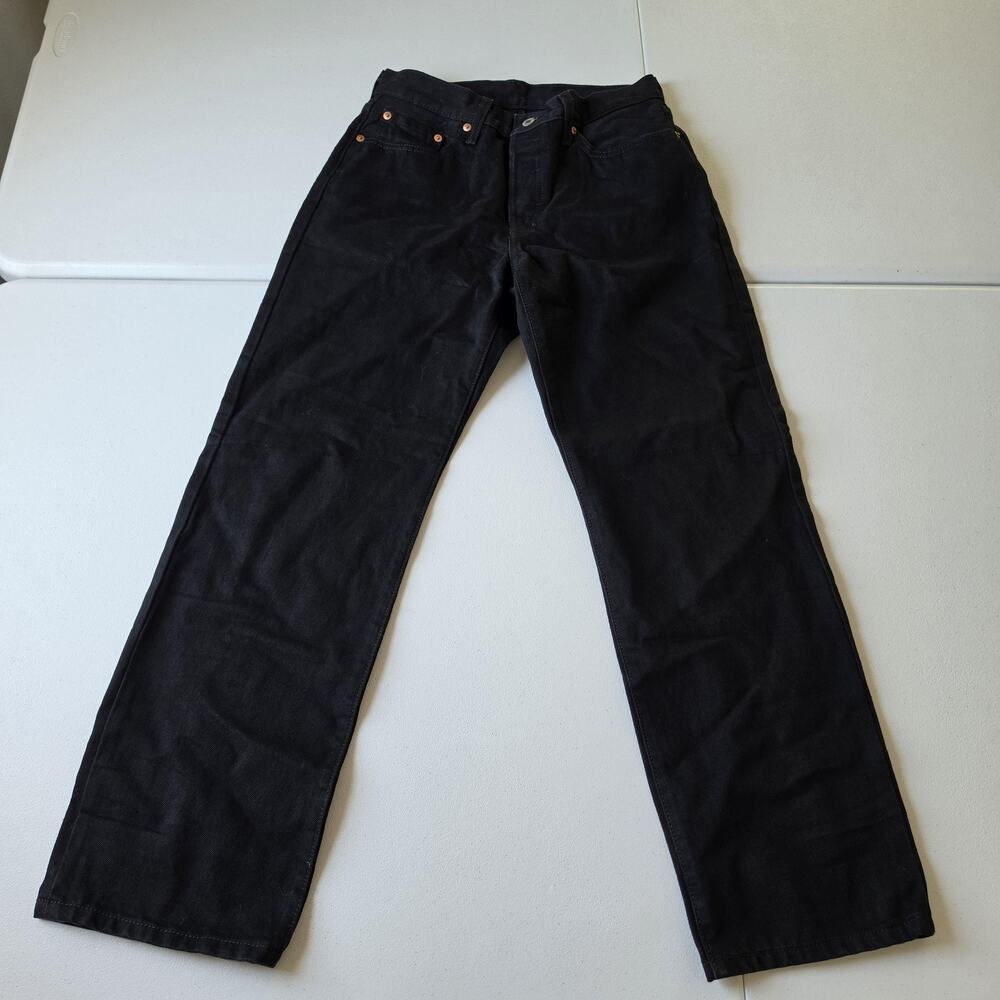 Levi's 501 '90s Jeans Womens 27 Black High Rise Relaxed Straight 100% Cotton